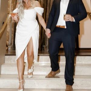 House of CB Ivory Off-Shoulder Bridal Dress